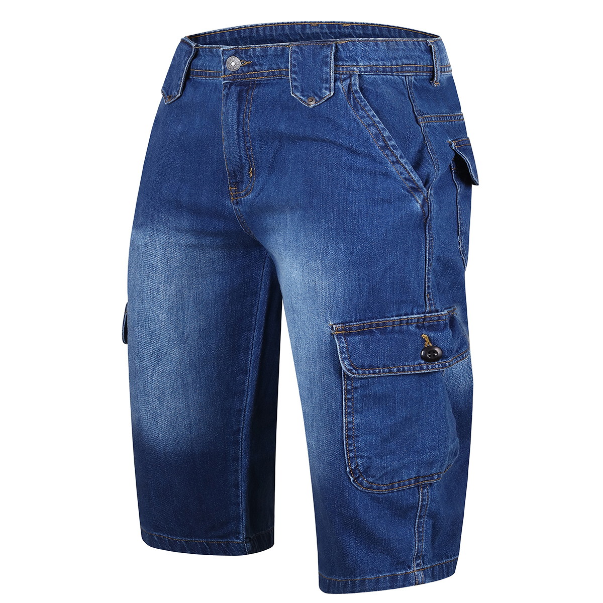 buy-Blue-Men-Denim-Knee-Length-Shorts-Pakistan