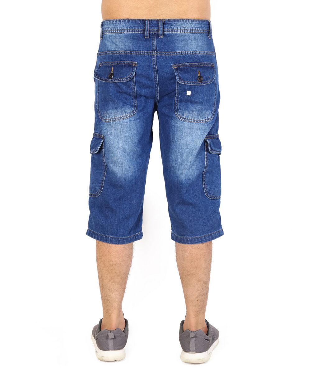 Blue-Men-Denim-Knee-Length-Shorts-Pakistan