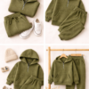 waffle knit kids tracksuit cotton blend lounge set